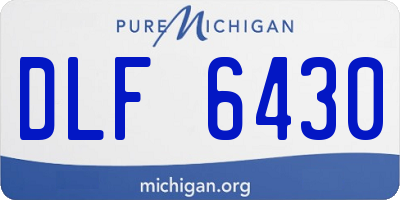 MI license plate DLF6430