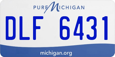 MI license plate DLF6431