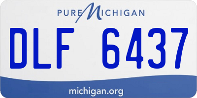 MI license plate DLF6437
