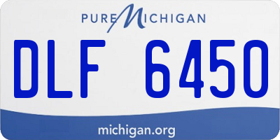 MI license plate DLF6450