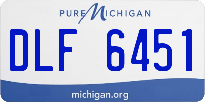 MI license plate DLF6451