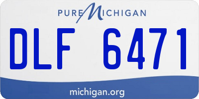 MI license plate DLF6471