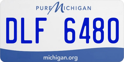 MI license plate DLF6480
