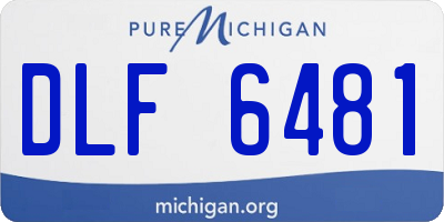 MI license plate DLF6481