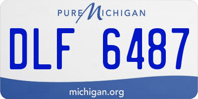MI license plate DLF6487