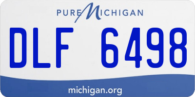 MI license plate DLF6498
