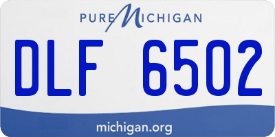 MI license plate DLF6502