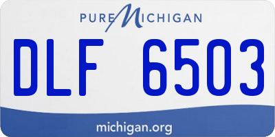 MI license plate DLF6503