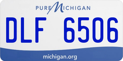 MI license plate DLF6506