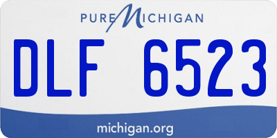 MI license plate DLF6523