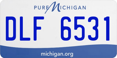 MI license plate DLF6531