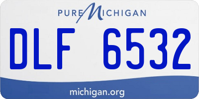 MI license plate DLF6532