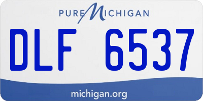 MI license plate DLF6537