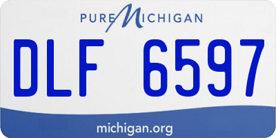 MI license plate DLF6597