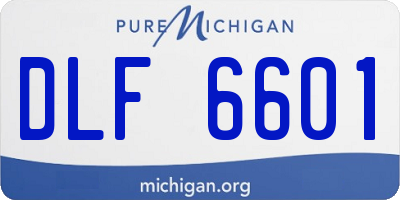 MI license plate DLF6601