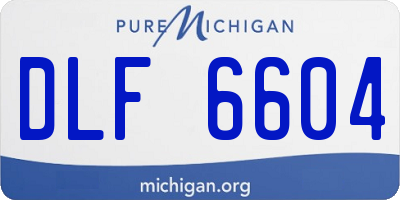 MI license plate DLF6604