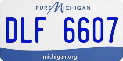 MI license plate DLF6607
