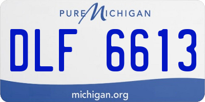 MI license plate DLF6613