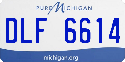 MI license plate DLF6614
