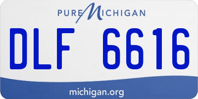 MI license plate DLF6616