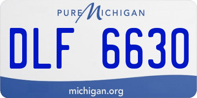 MI license plate DLF6630