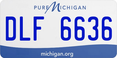 MI license plate DLF6636