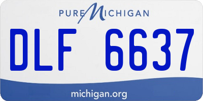 MI license plate DLF6637