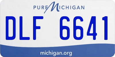 MI license plate DLF6641