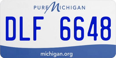 MI license plate DLF6648