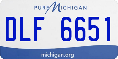 MI license plate DLF6651