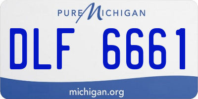 MI license plate DLF6661