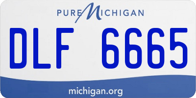 MI license plate DLF6665