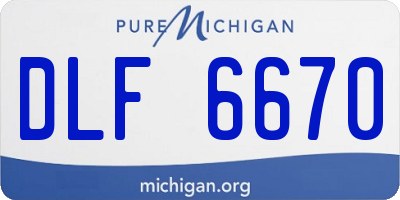 MI license plate DLF6670