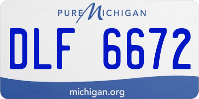 MI license plate DLF6672