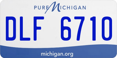 MI license plate DLF6710