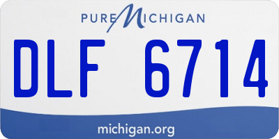 MI license plate DLF6714