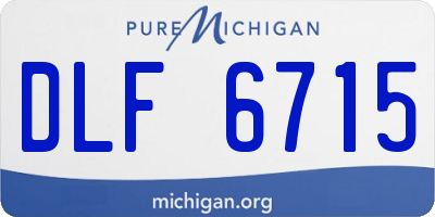 MI license plate DLF6715