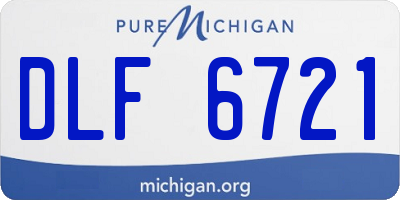 MI license plate DLF6721