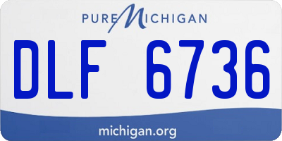 MI license plate DLF6736