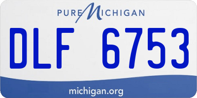 MI license plate DLF6753