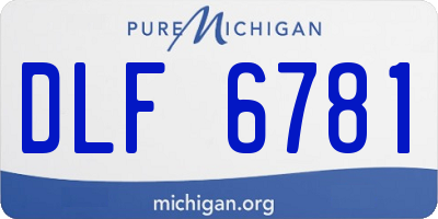 MI license plate DLF6781