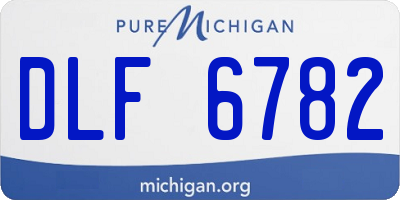 MI license plate DLF6782