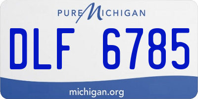 MI license plate DLF6785