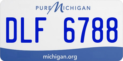 MI license plate DLF6788