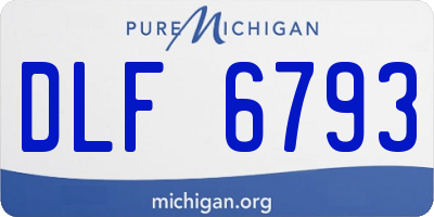 MI license plate DLF6793