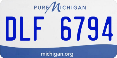 MI license plate DLF6794
