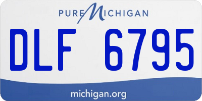 MI license plate DLF6795