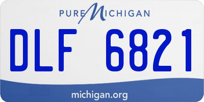 MI license plate DLF6821