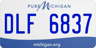 MI license plate DLF6837