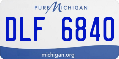 MI license plate DLF6840
